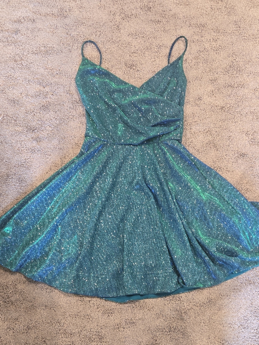 B. Darlin Sparkling Teal-Green Party Dress